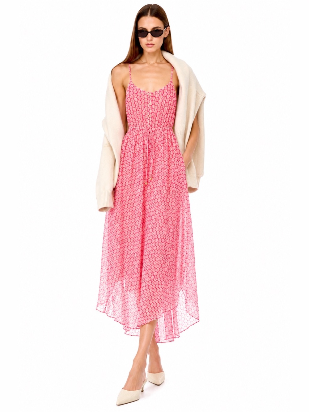 NWOT Vintage Early 2000s Gisele Bündchen Juicy Couture Silk Pink Maxi Dress | XS